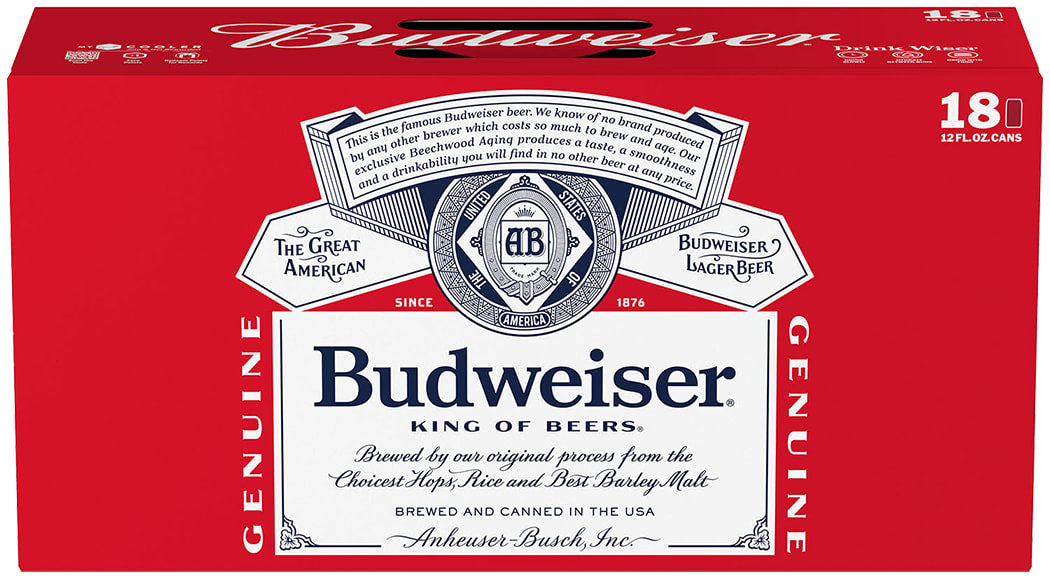 Budweiser 18 Pack (12 oz Cans)