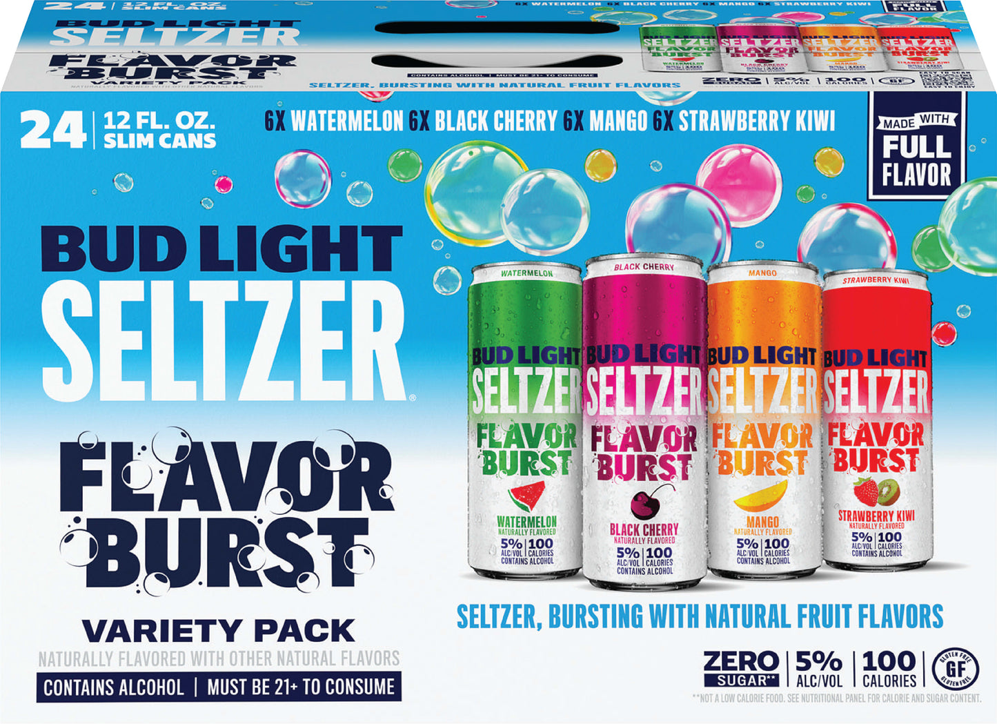 Bud Light Seltzer Blsb Burst Vp 24 Pack (12 oz Cans)