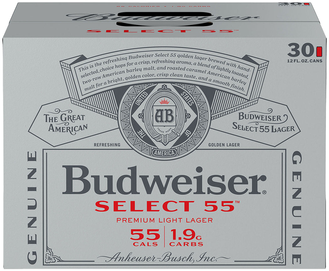 Budweiser Select 55 30 Pack 12 oz Cans