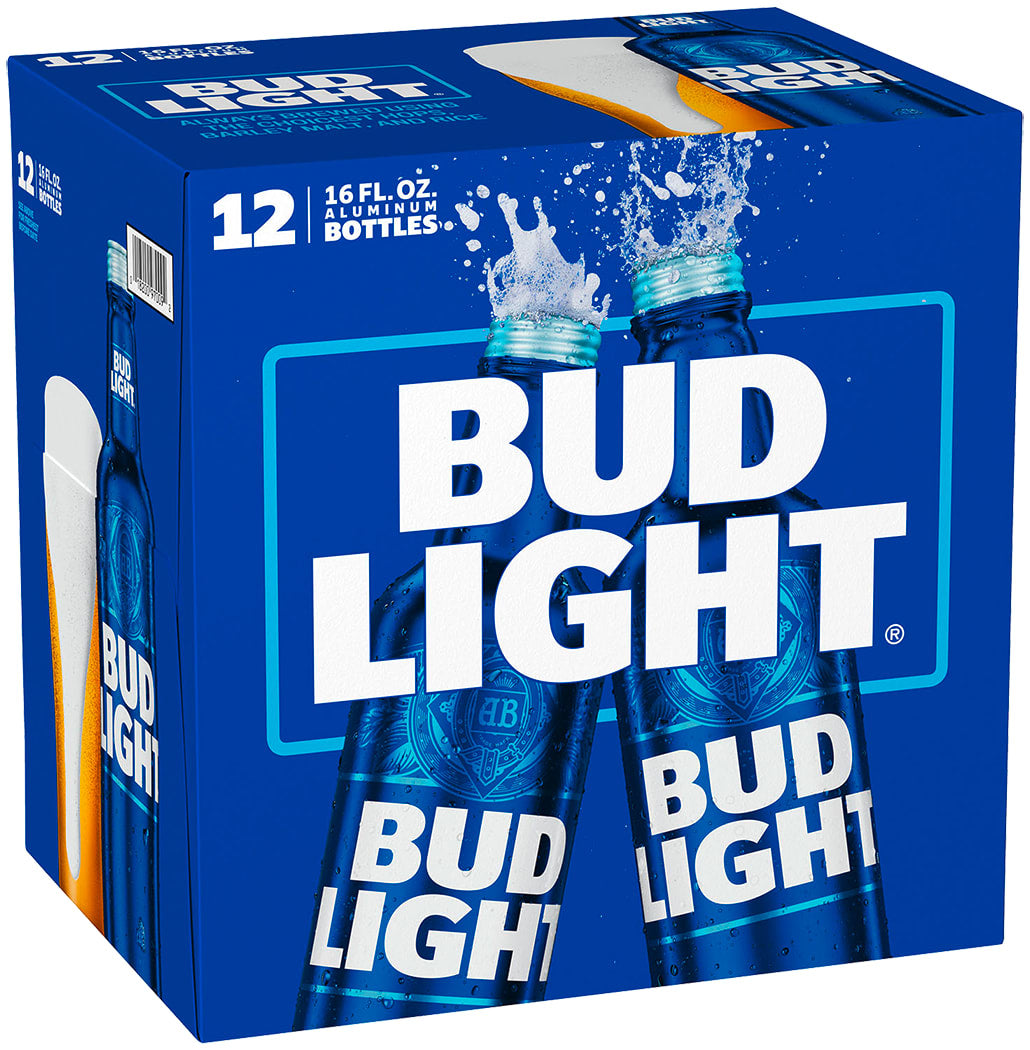 Bud Light 2x 12 Pack (16 oz Aluminum Bottles)