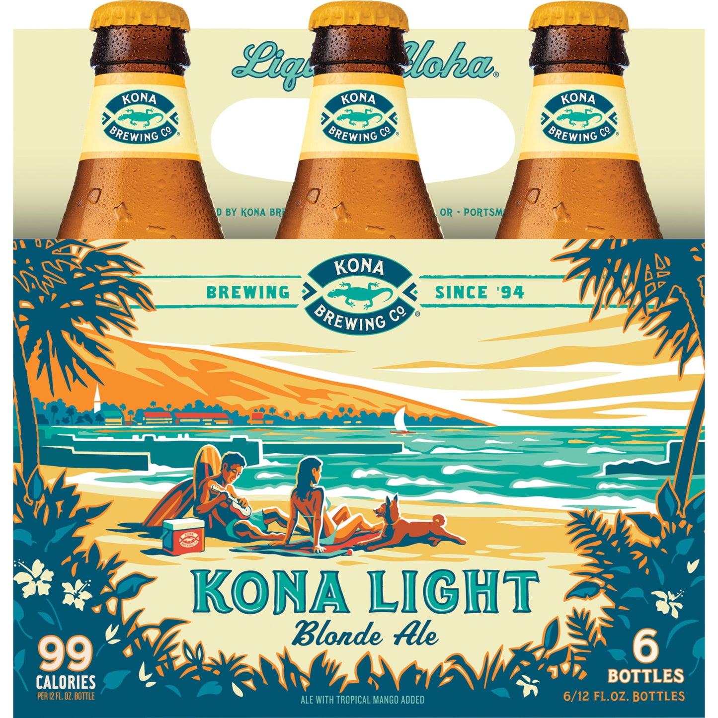 Kona Light Blonde Ale 4x 6 Pack (12 oz Bottles) (24 Pack)