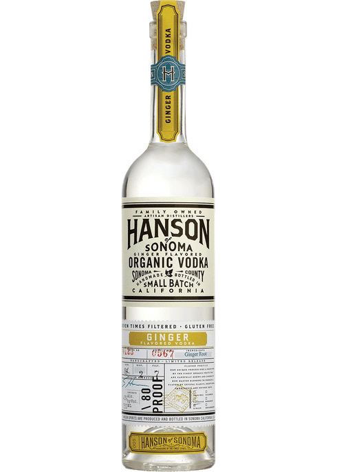 HANSON OF SONOMA GINGER FLAVORED VODKA SMALL BATCH LIMITED RELEASE 80 750ML