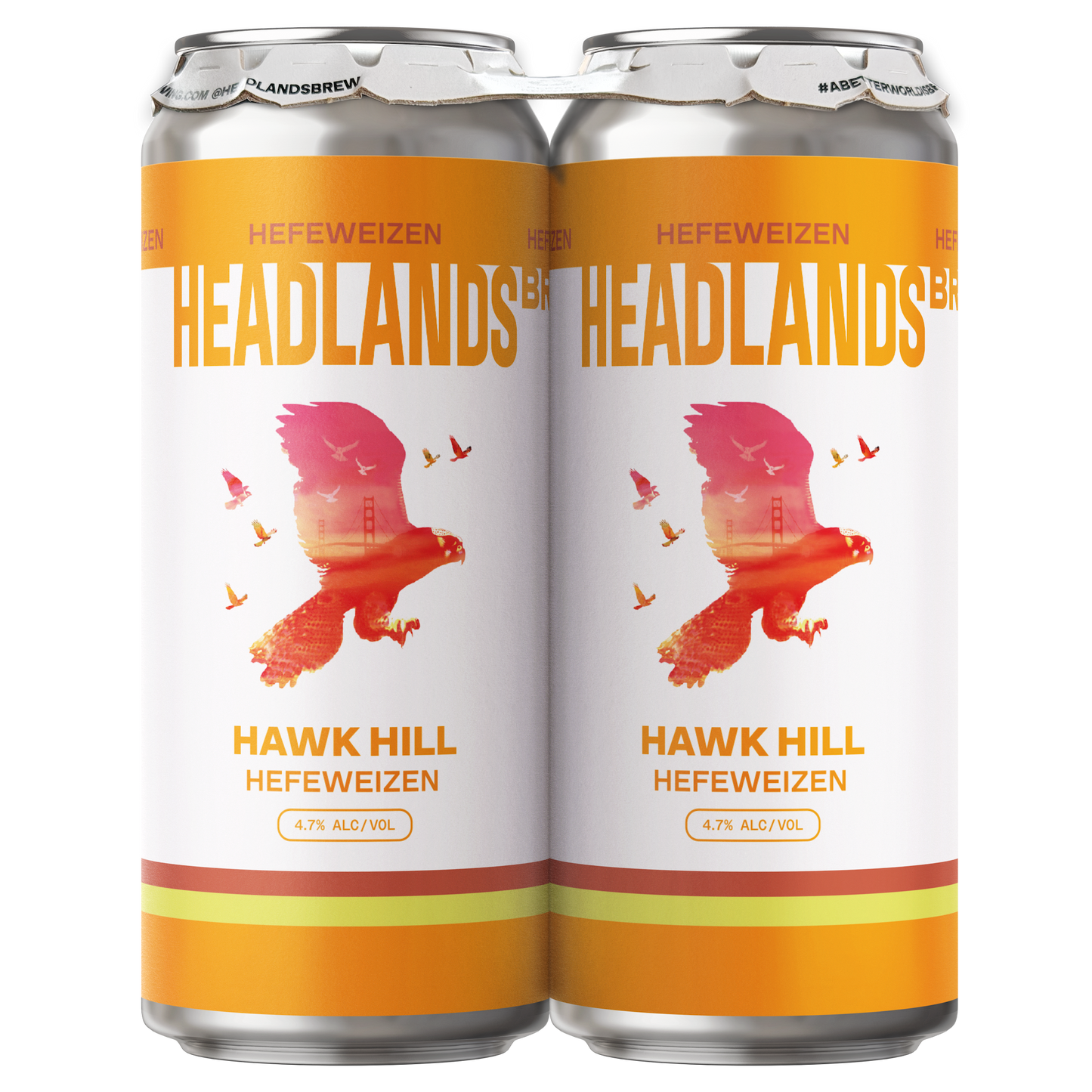 Headlands Brewing Hawk Hill Hefeweizen four-pack 16 oz cans