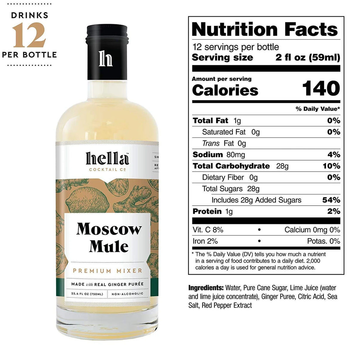Hella Cocktail Co. Moscow Mule Mix 750ML