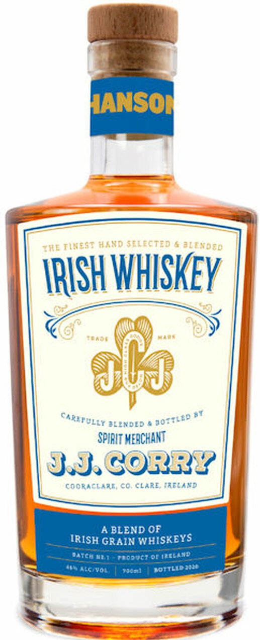 J.J. CORRY BLENDED IRISH WHISKEY THE HANSON BATCH NO. 1 92 750ML