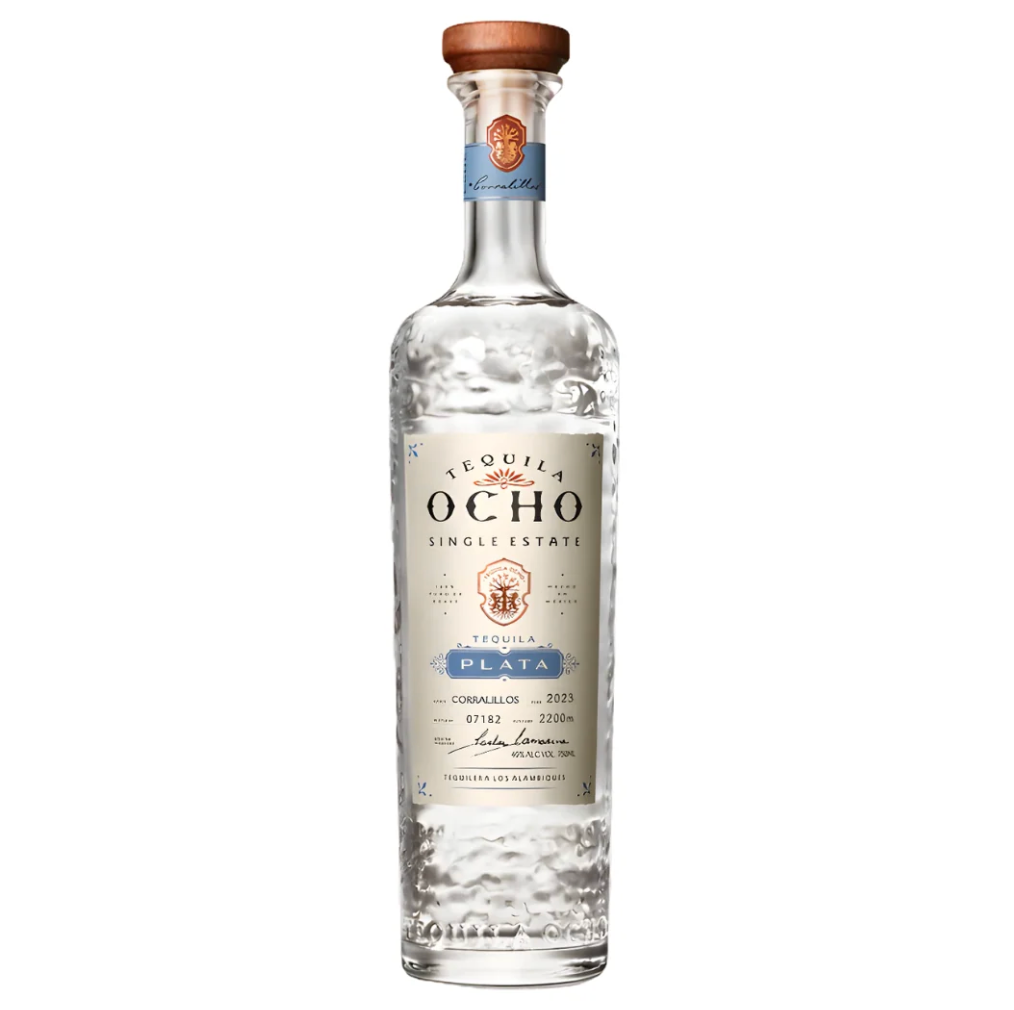 Tequila Ocho Plata Single Estate Corralillos 750ML, Vintage-Dated Highland Blanco