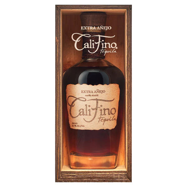 CALIFINO TEQUILA EXTRA ANEJO 80 W/ WOODEN DISPLAY BOX 750ML