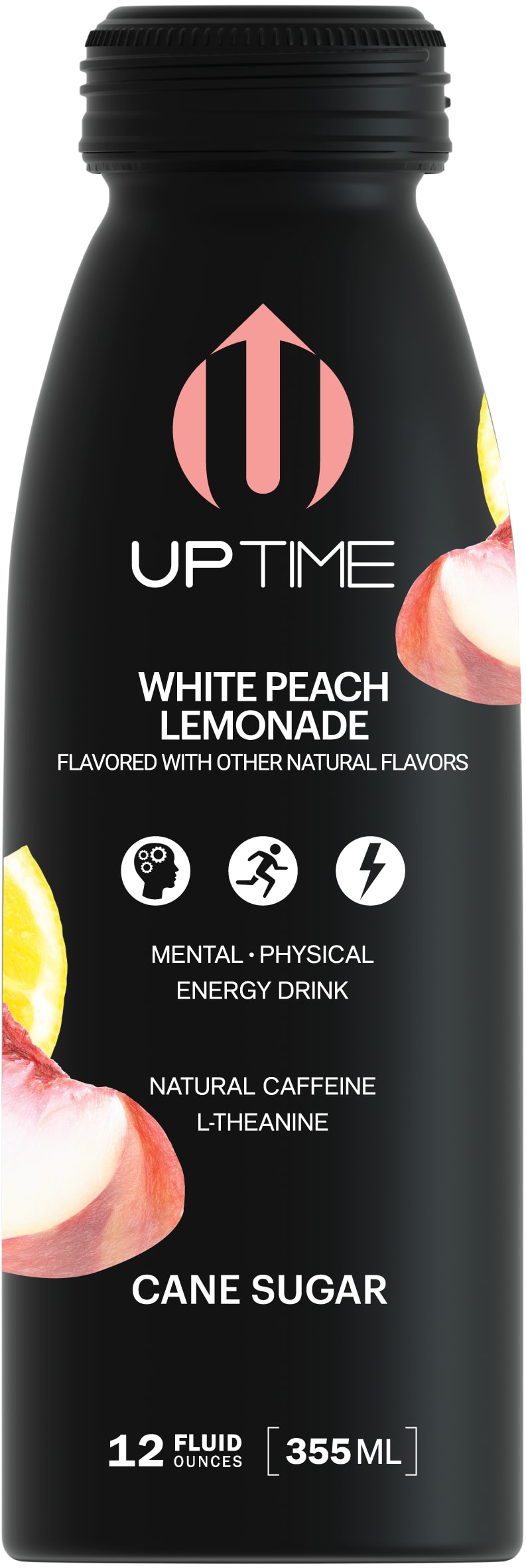 UPTIME White Peach Lemonade 12 Pack (12 oz Bottles)
