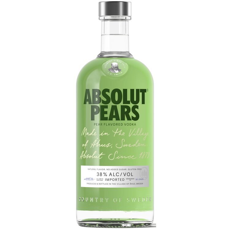 ABSOLUT PEAR FLAVORED VODKA PEARS 80 750ML