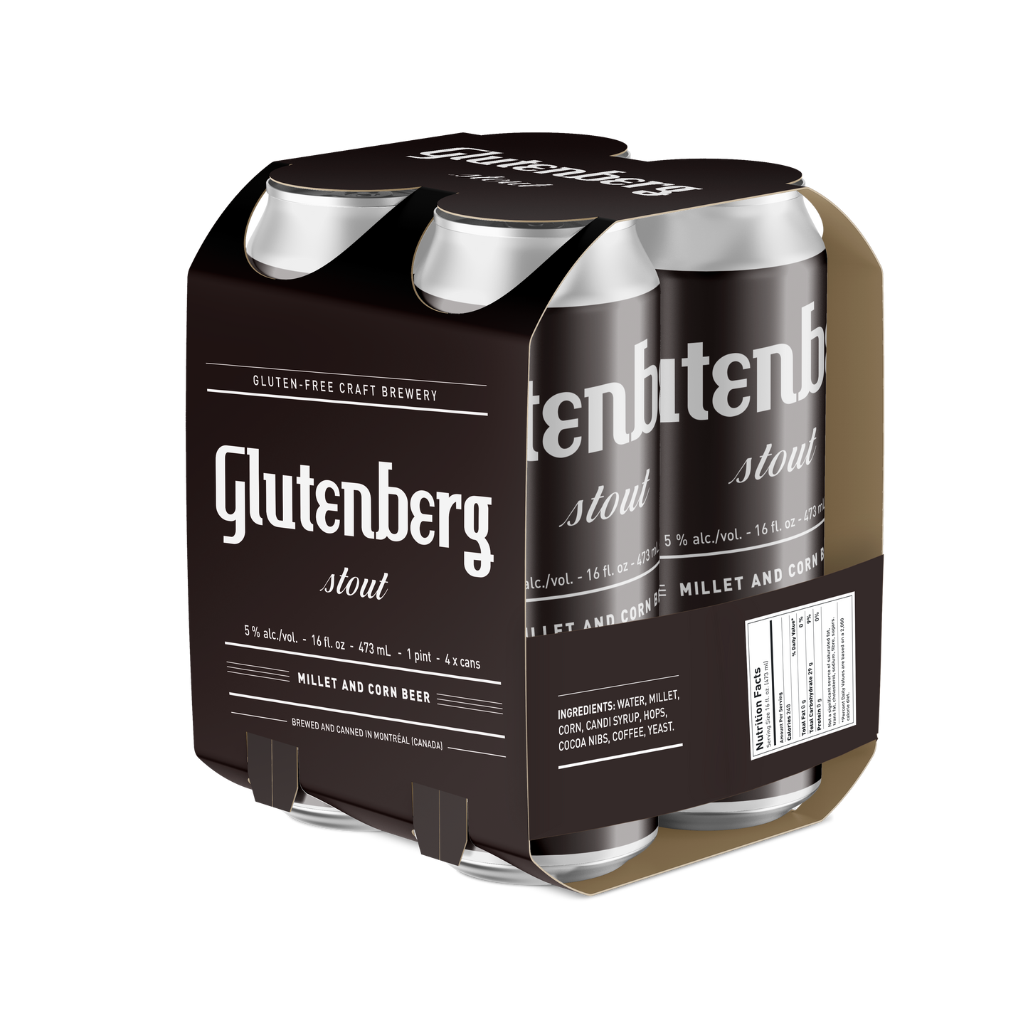 Glutenberg Gluten Free Stout Can 6/4PK 16Z