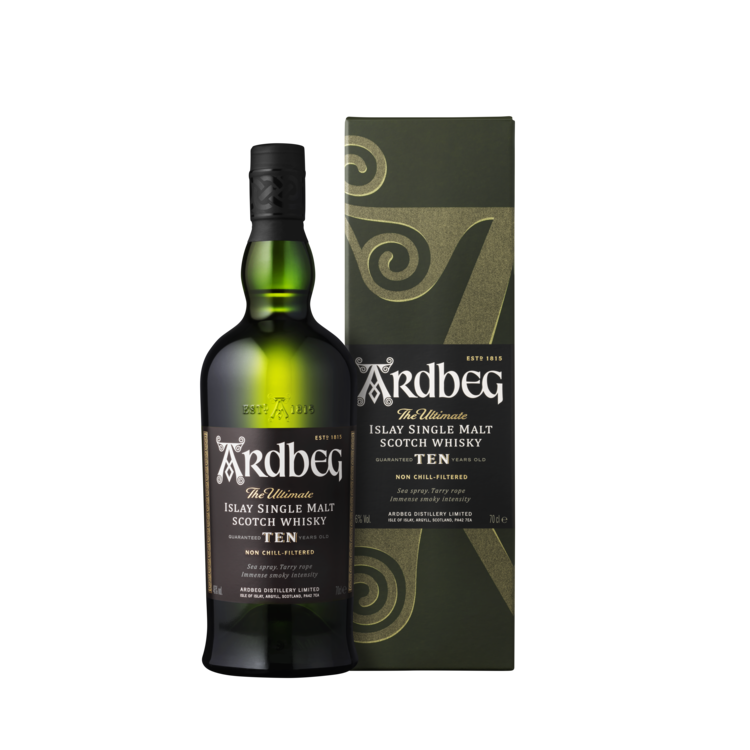 ARDBEG SINGLE MALT SCOTCH 10 YR 92 W/ GIFT BOX 750ML