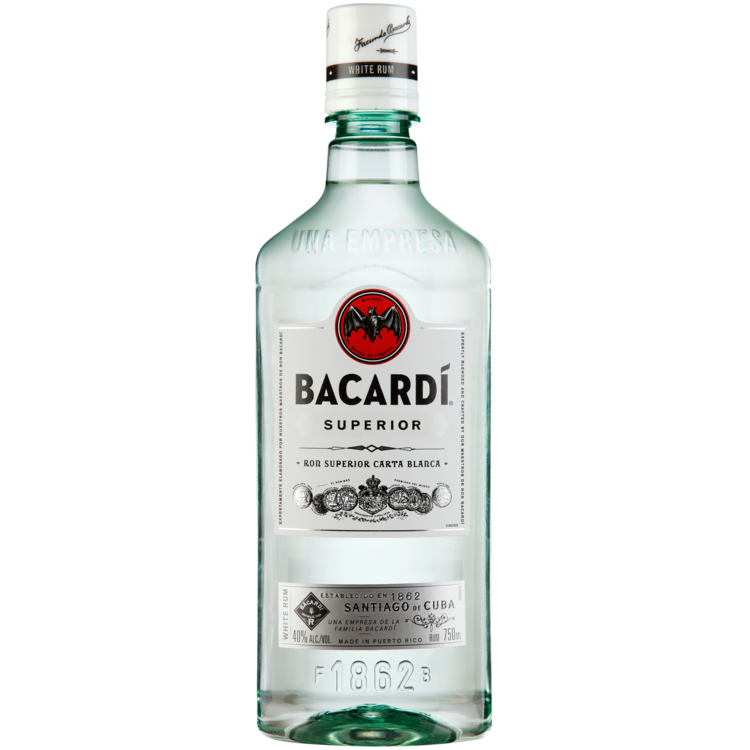 BACARDI LIGHT RUM SUPERIOR 80 750ML