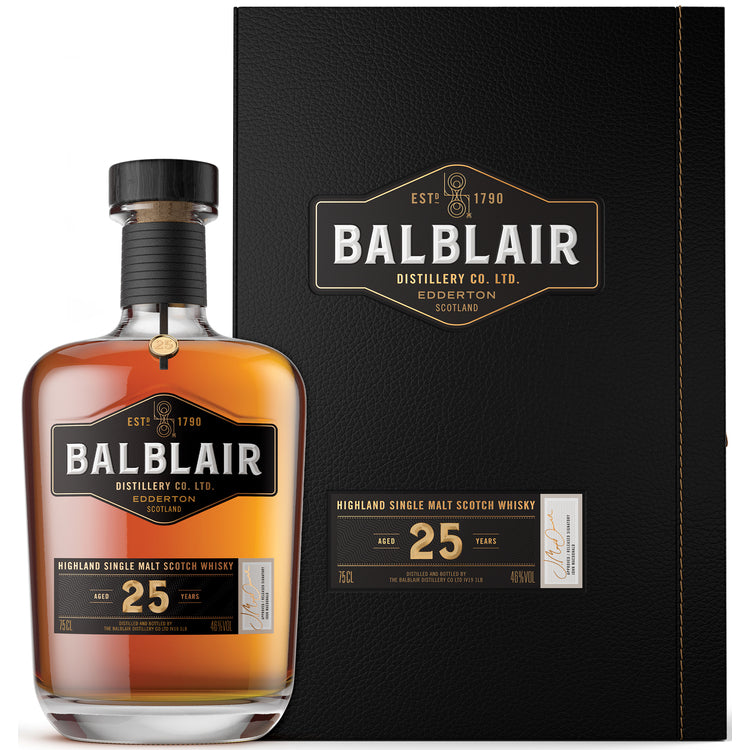BALBLAIR SINGLE MALT SCOTCH 25 YR 92 750ML