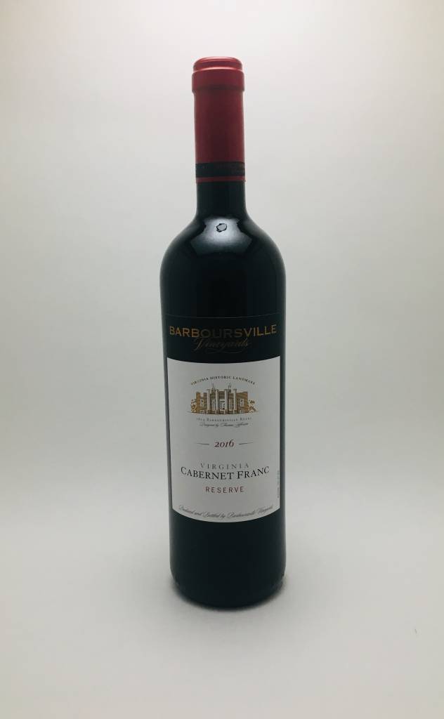 BARBOURSVILLE VINEYARDS CABERNET FRANC RESERVE VIRGINIA 2020 750ML