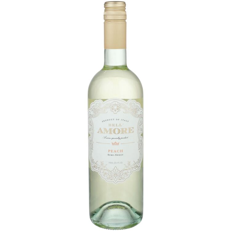 Bell'Amore Peach Flavored Wine Semi-Sweet 750ML