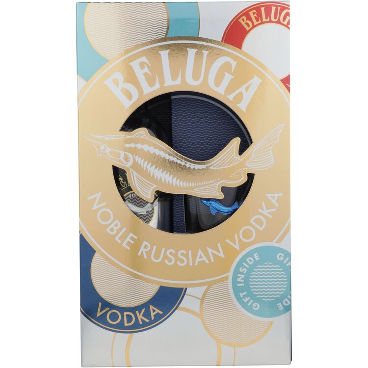 BELUGA VODKA NOBLE EXPORT 80 W/ ROCK GLASS 750ML