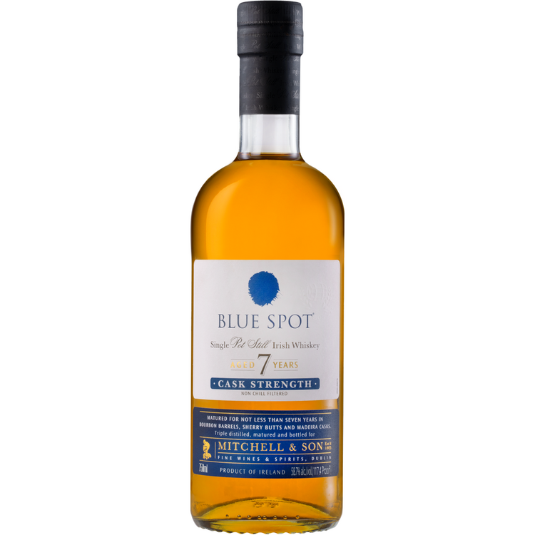 BLUE SPOT SINGLE POT STILL IRISH WHISKEY CASK STRENGTH 7 YR 117.8 750ML