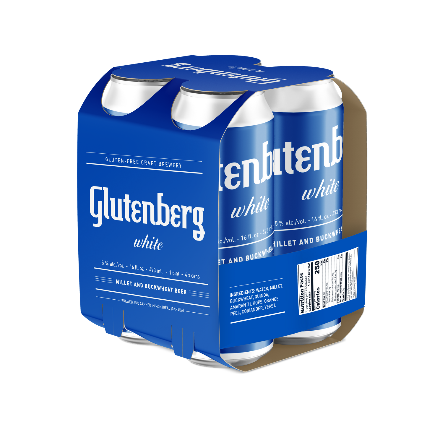 Glutenberg Gluten Free White Can 6/4PK 16Z