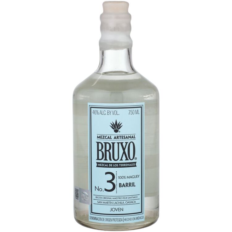 Bruxo Mezcal Artesanal Joven No. 3 Barril 92 750ML