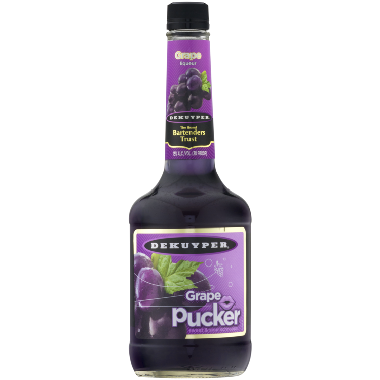 DEKUYPER SOUR GRAPE SCHNAPPS PUCKER 30 750ML