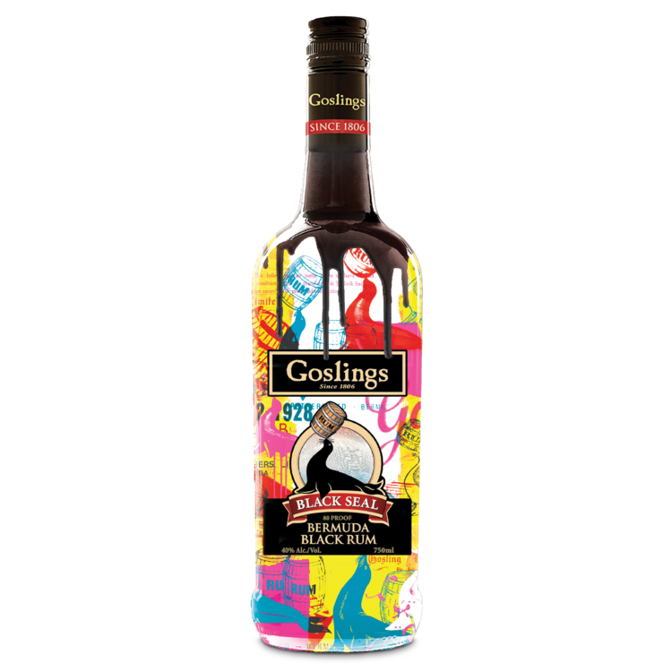 GOSLINGS DARK RUM BLACK SEAL ARTIST EDITION 80 750ML