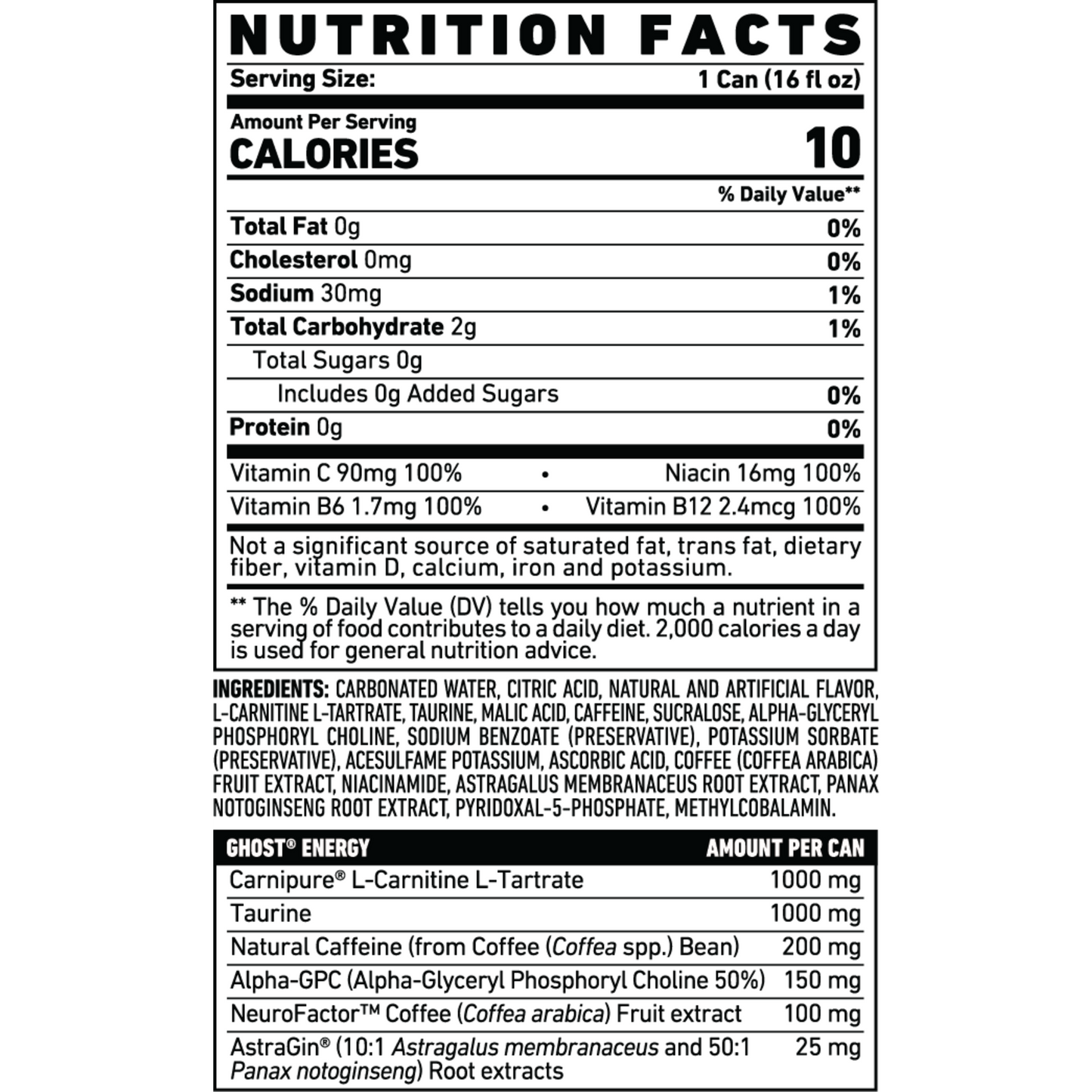 Ghost Zero Sugar Energy Drink, Welch's Grape, 16 fl oz can