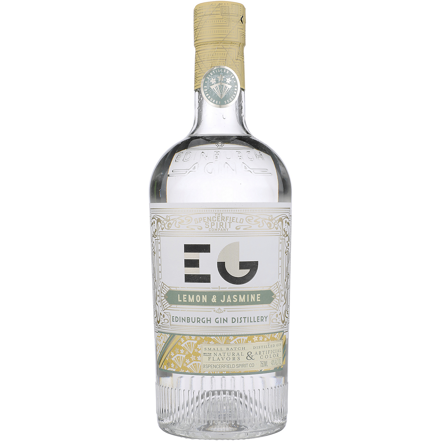 Edinburgh Gin Lemon & Jasmine Flavored Gin Small Batch 80 750ML