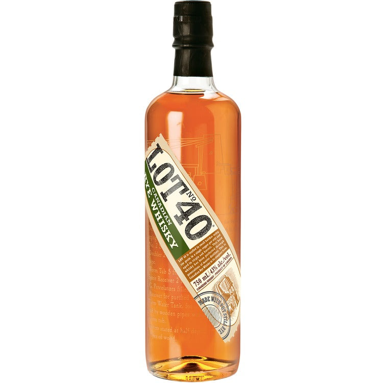 LOT 40 CANADIAN RYE WHISKY COPPER POT DISTILLED 86 750ML