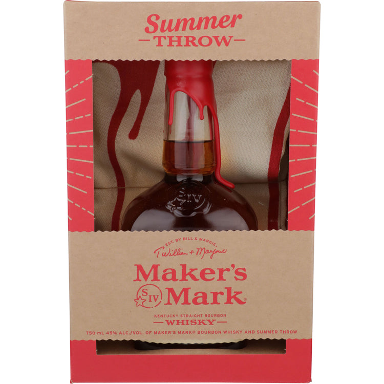 MAKER'S MARK STRAIGHT BOURBON 90 W/ SUMMER THROW TOWEL 750ML The Booze Outlet