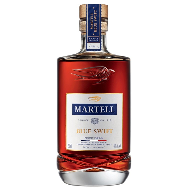 MARTELL COGNAC VSOP FINISHED IN BOURBON CASKS BLUE SWIFT 80 750ML