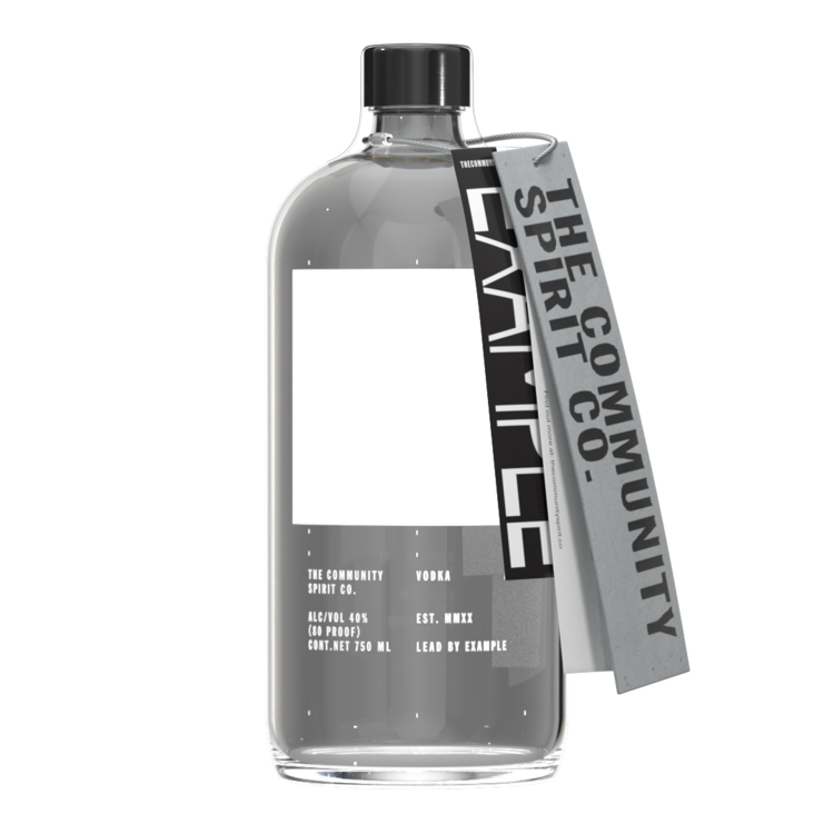 THE COMMUNITY SPIRIT CO. VODKA 80 W/ BARTENDER RECIPE BOOK 750ML