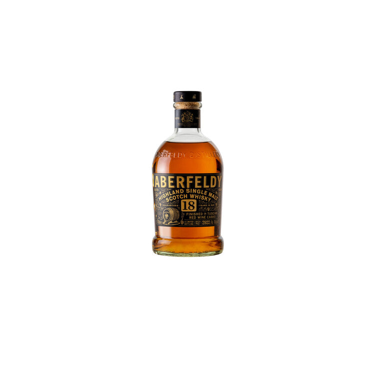 Aberfeldy Single Malt Scotch Finished In Tuscan Red Wine Casks Limited Edition 18 Yr 86 750ML