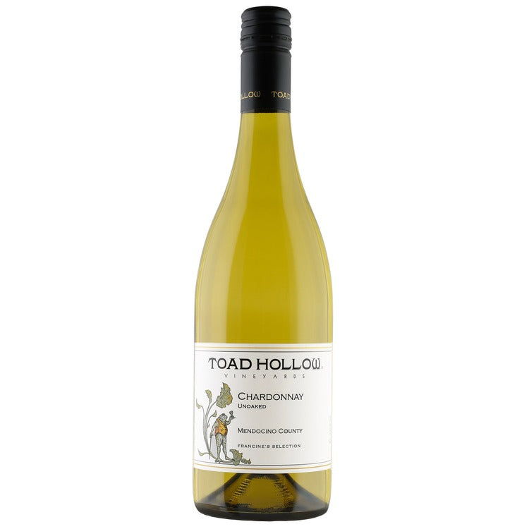 TOAD HOLLOW CHARDONNAY UNOAKED FRANCINE'S SELECTION MENDOCINO COUNTY 2021 750ML