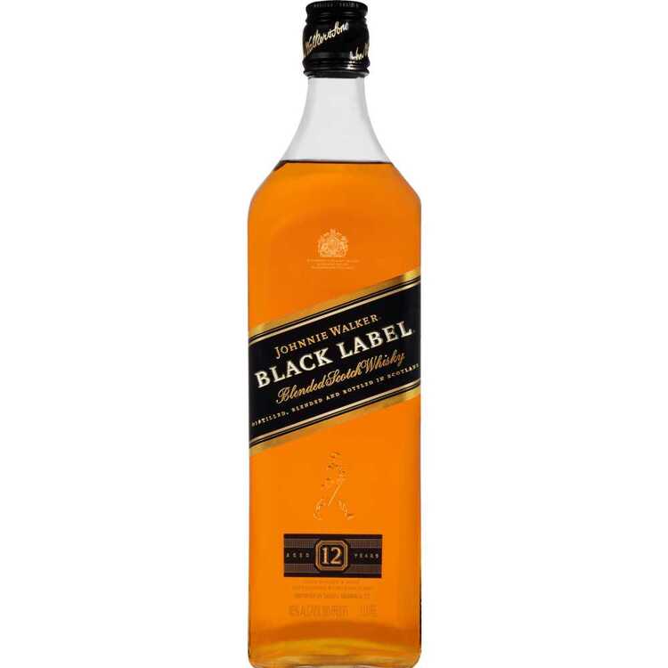 JOHNNIE WALKER BLENDED SCOTCH BLACK LABEL 12 YR 80 750ML