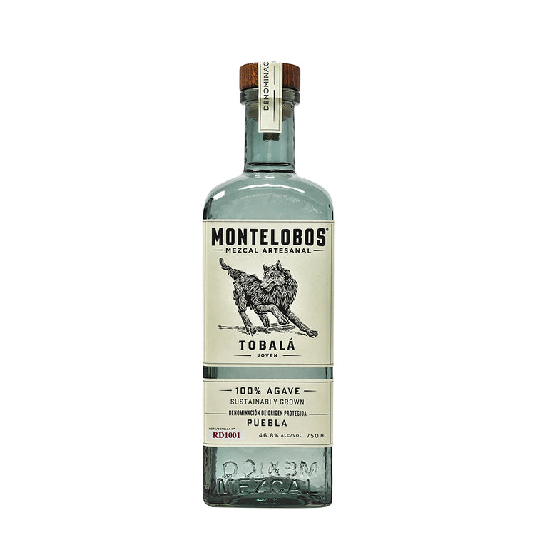 MONTELOBOS MEZCAL ARTESANAL JOVEN TOBALA 93.6 750ML