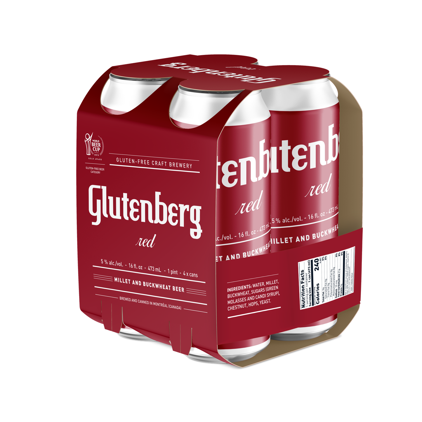 Glutenberg Gluten Free Red Can 6/4PK 16Z