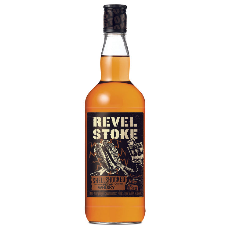 REVEL STOKE ROASTED PECAN FLAVORED WHISKEY SHELLSHOCKED 70 750ML