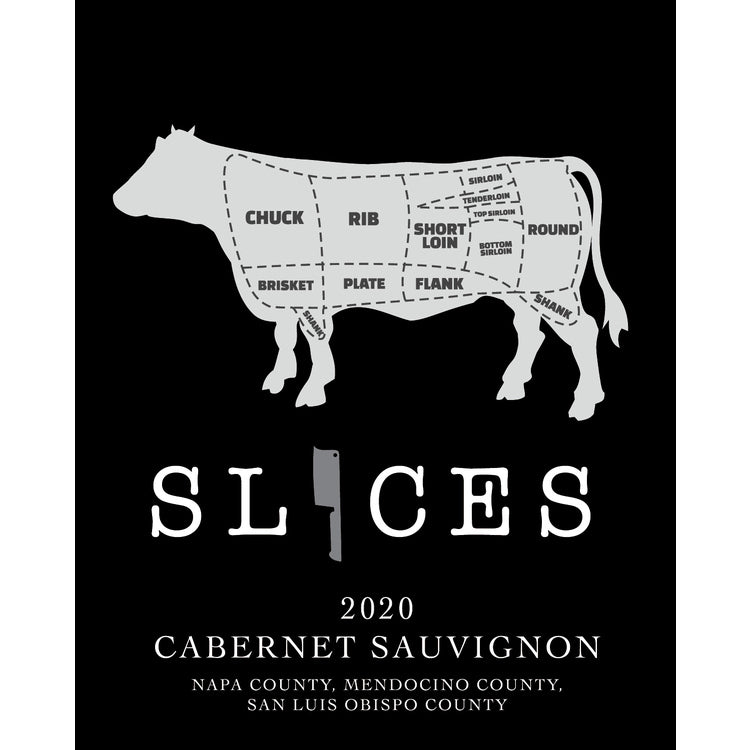 SLICES CABERNET SAUVIGNON NAPA MENDOCINO AND SAN LUIS OBISPO COUNTIES CALIFORNIA 2021 750ML