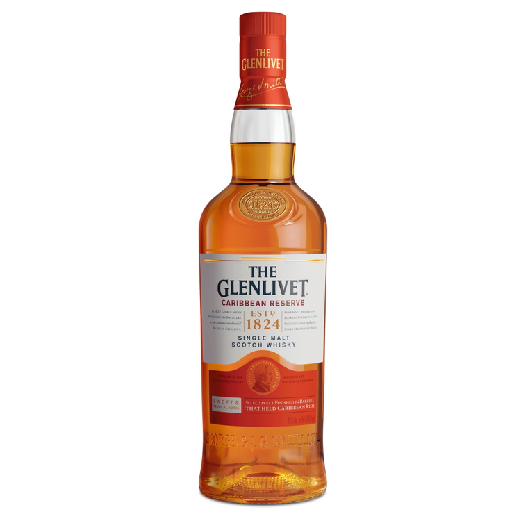 THE GLENLIVET SINGLE MALT SCOTCH CARIBBEAN RESERVE 80 750ML
