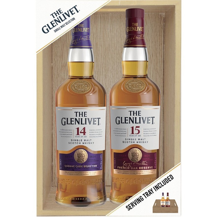 the-glenlivet-single-malt-scotch-combo-1-each-cognac-cask-collection-14-yr-80-the-french-oak-reserve-15-yr-80-750ml