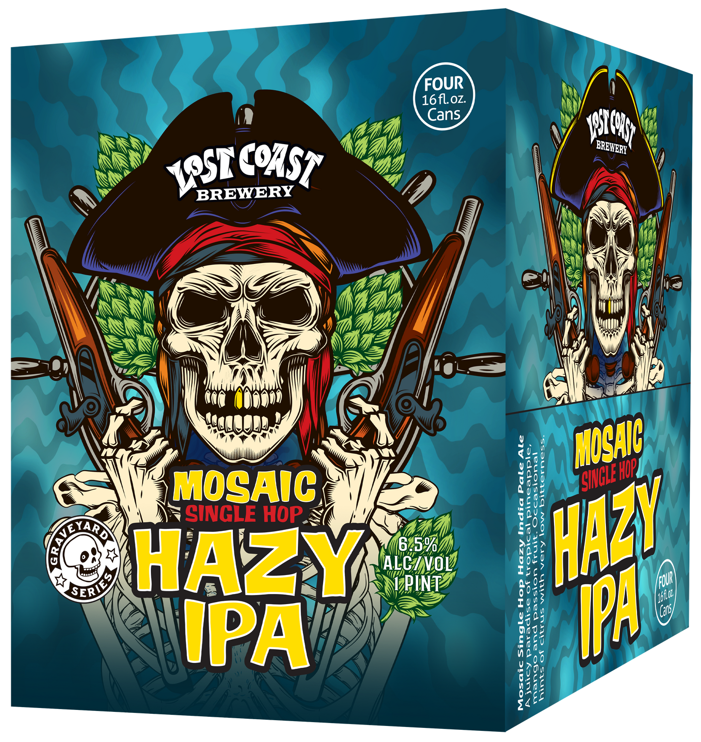 Lost Coast Mosaic Hazy IPA Can 6/4PK 16Z
