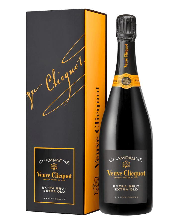 VEUVE CLICQUOT CHAMPAGNE EXTRA BRUT EXTRA OLD 3 W/ GIFT BOX 750ML