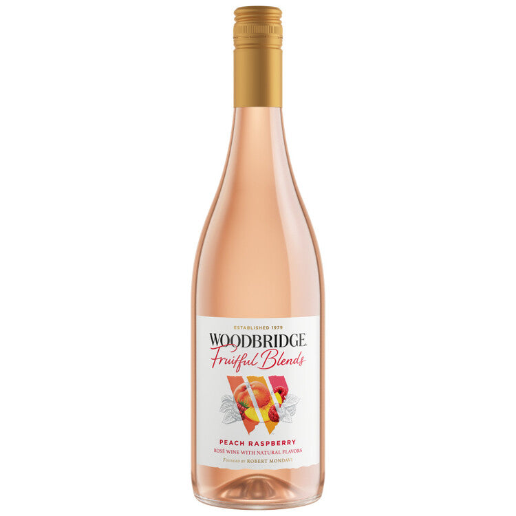 WOODBRIDGE FRUITFUL BLENDS PEACH RASPBERRY FLAVORED WINE 750ML