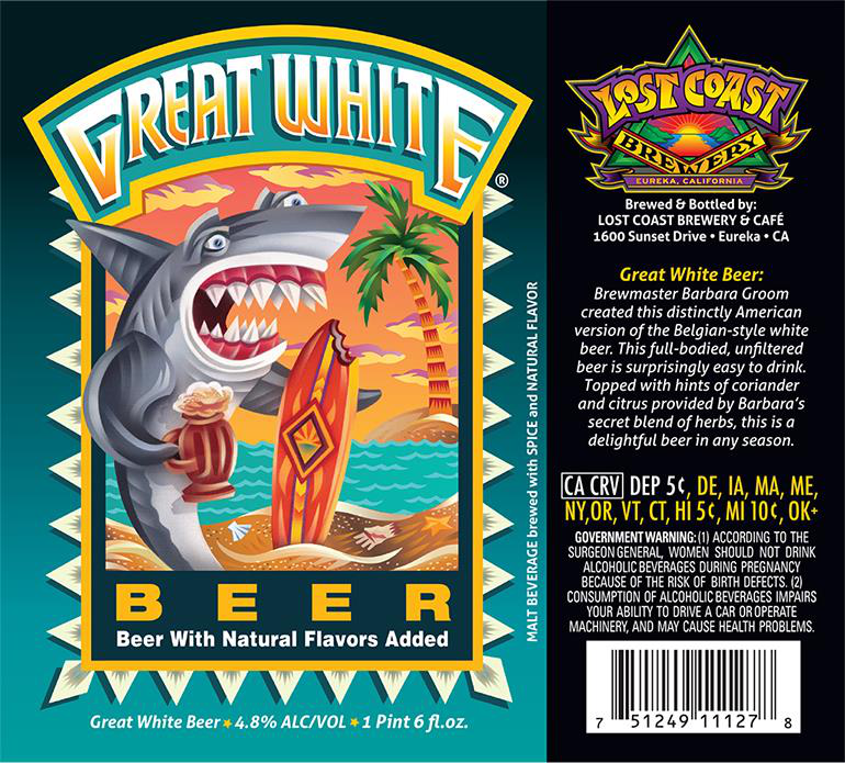 Lost Coast Great White Belgian-style ale, 24-pack 12 oz bottles