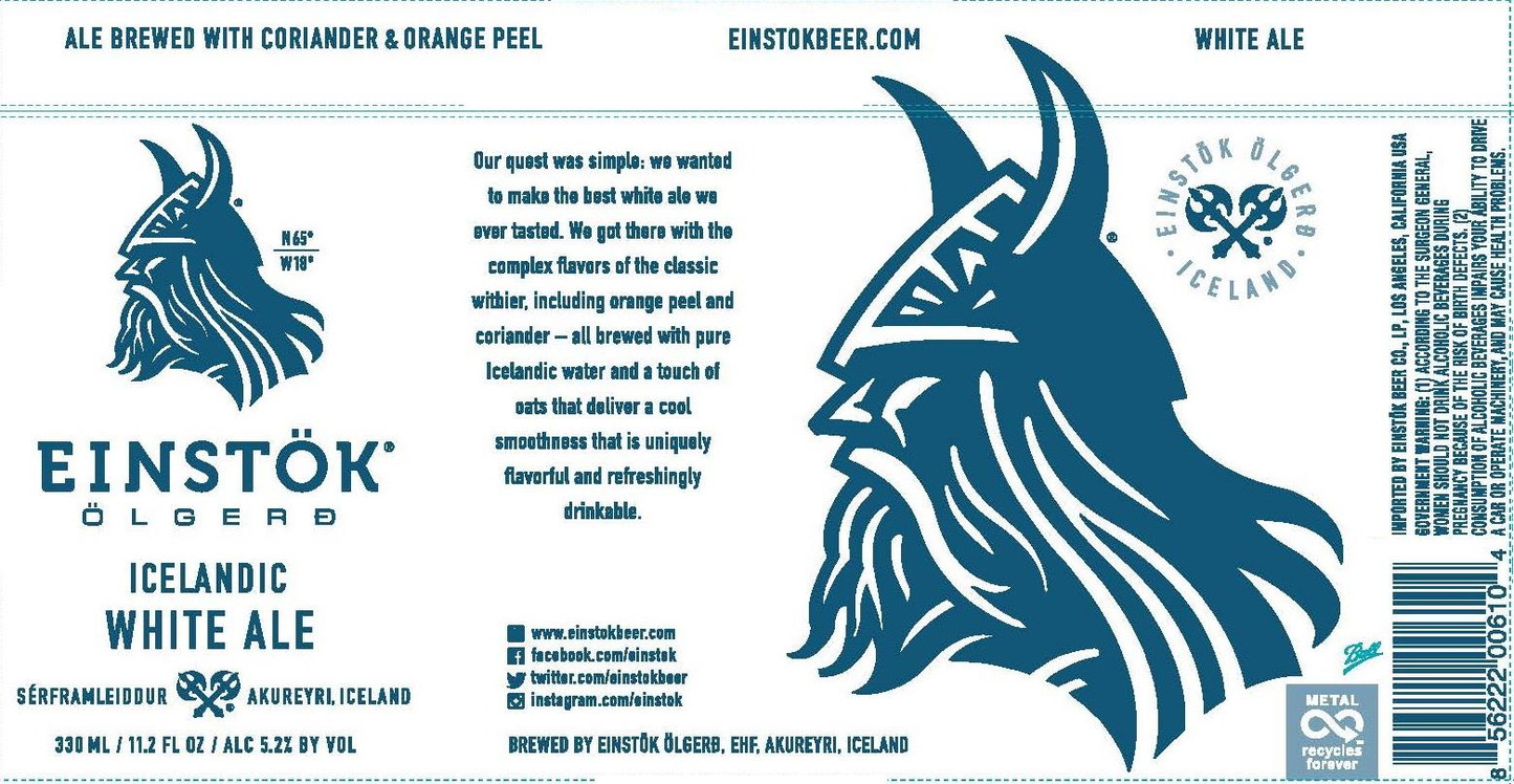 Einstök Icelandic White Ale, 11.2oz cans, case of 24