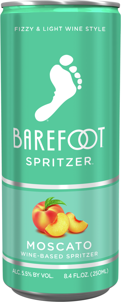 Barefoot Refresh Moscato Spritzer Wine Cocktail 250mL Cans 24-Pack