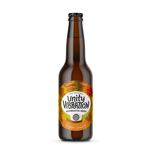 Unity Vibration Funky Ginger hard kombucha, 24-pack 12 oz cans
