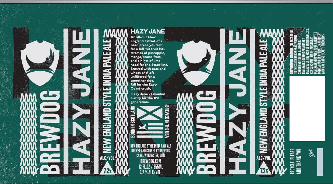 BREWDOG HAZY JANE HAZY IPA 4/6PK CANS 12 oz (24)