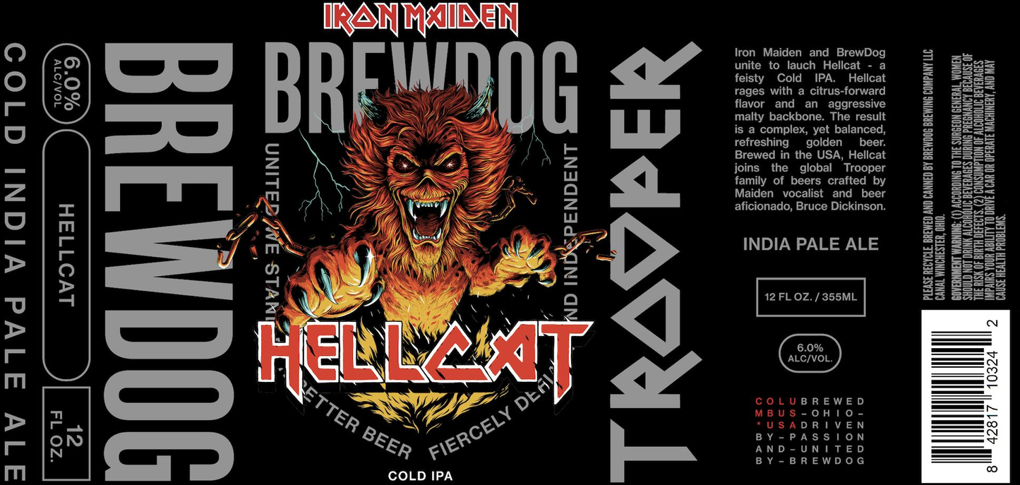 BrewDog Hellcat Cold IPA, 24-pack 12 oz cans