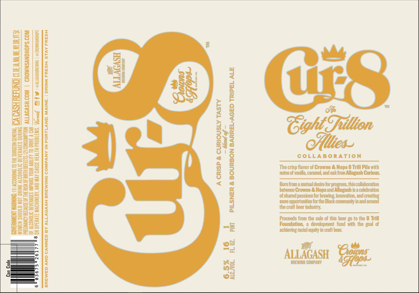 ALLAGASH & CROWNS & HOPS CUR-8 BLENDED PILSNER 6/4PK CANS 16 oz (24)